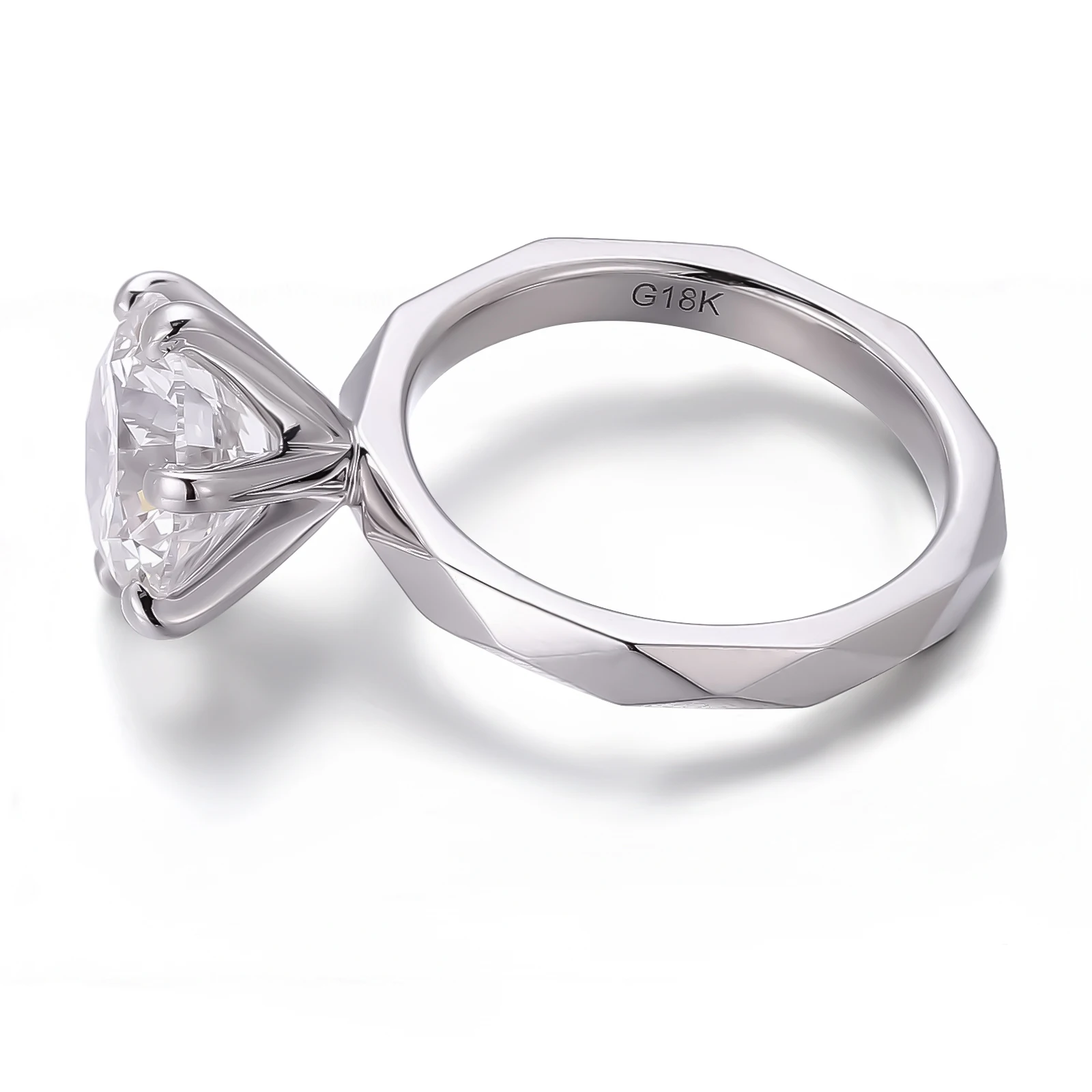Joias provença 14K/18K anel solitário de ouro 2,5CT laboratório anéis de noivado de diamante maior para mulheres joias clássicas de casamento com losango