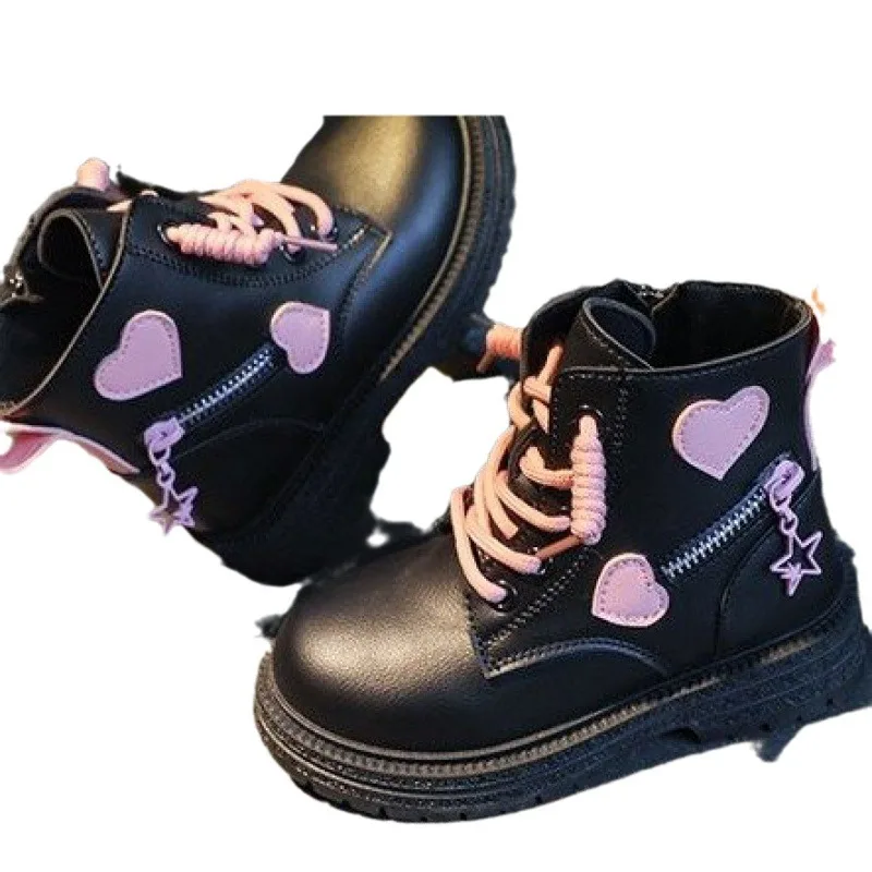 Boot2025New bébé Style britannique bottes à semelles épaisses fille mode BootGirl anti-dérapant botte de neige polyvalent automne botte courte