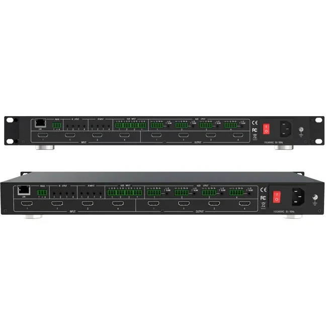 Matrice de commutation matricielle hdmi 4x4 sans couture 4k 60 avec fonction mur vidéo