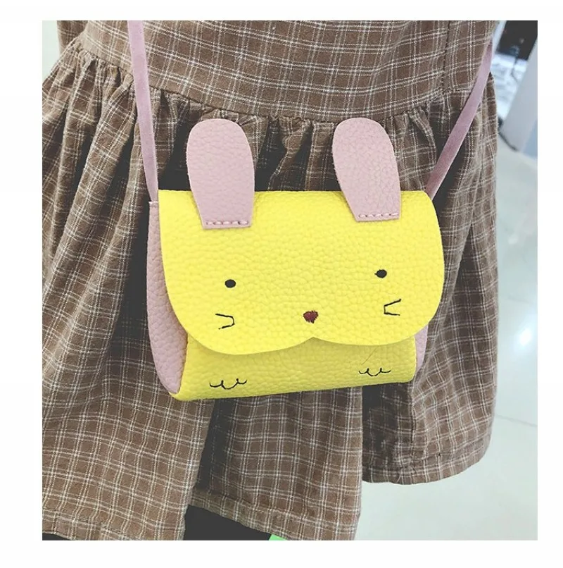 Mini sacs à main princesse en cuir PU pour enfants, petits sacs à bandoulière avec chat brodé mignon, porte-monnaie, portefeuille