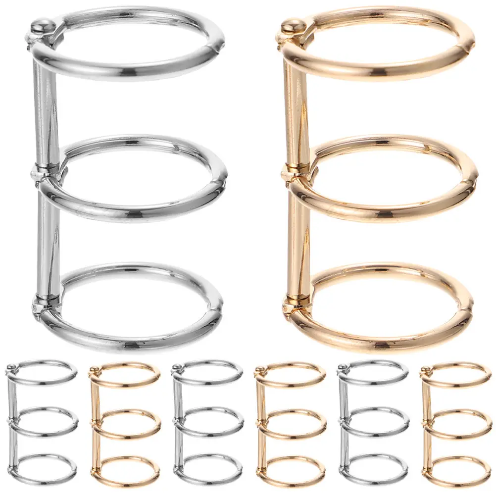 

8Pcs High Grade Metal Binder Rings Rust Resistant Book Rings for Loose Leaf Paper Index Cards Flash Cards DIY Binding