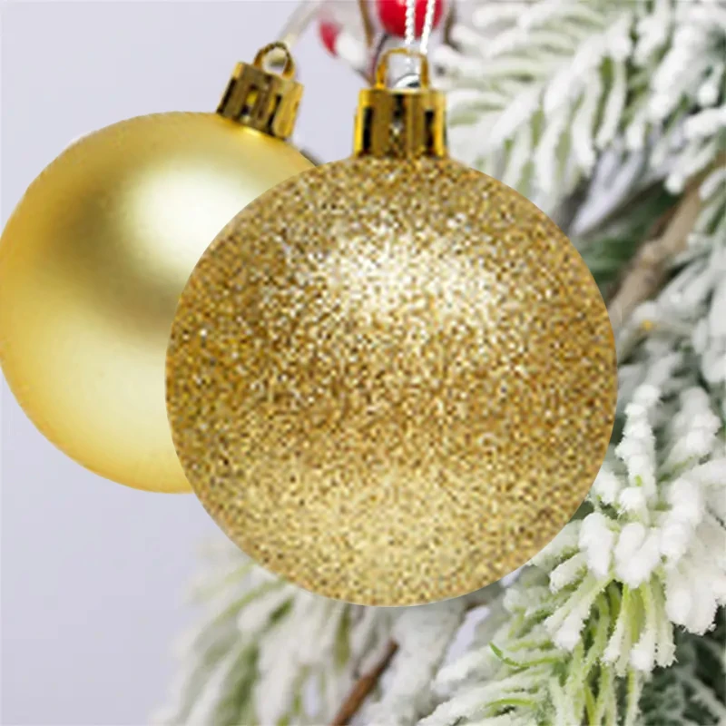 44PCS Christmas Atmosphere Sense Ball Ornament Electroplating Bright Light Ball Dec To Create A Perfect Christmas Tree Dec