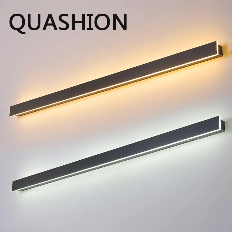 LED Wall Lamps Long Strip Outdoor Lighting for Yard Garden Waterproof Wall Lights Indoor Bedside Bedroom Sconces Home Decors бра