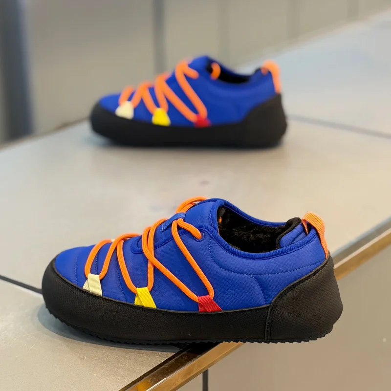 

New autumn and winter high top and plush thick cotton shoes for men, casual, non slip, thick soled, cold resistant, warm cotton