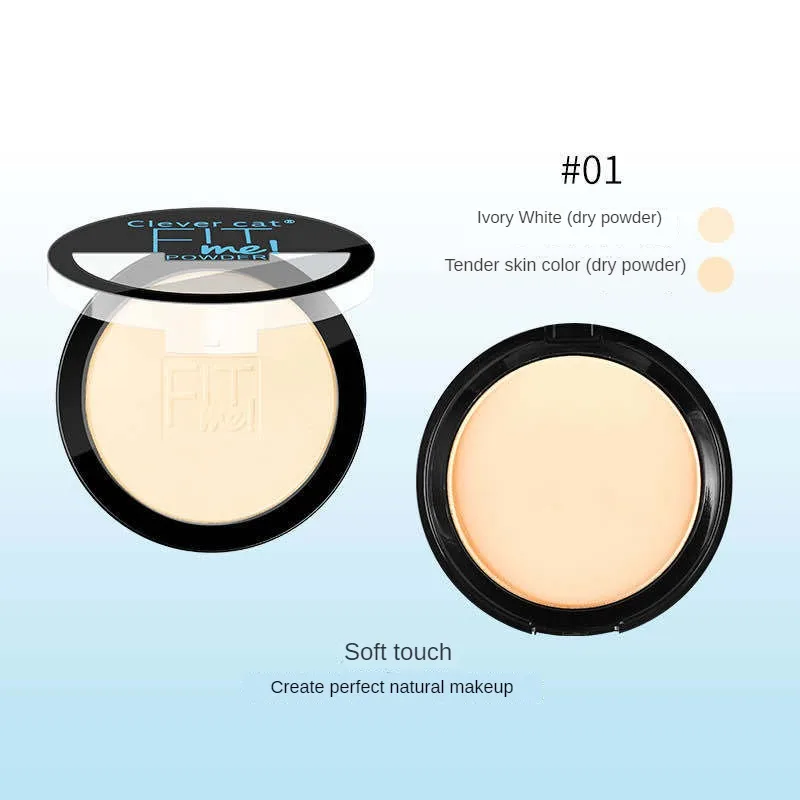 2 In 1 Nature Moisturizer Face Powder Smooth Foundation Pressed Powder Makeup Concealer Pores Cover Whitening Brighten Cosmetics