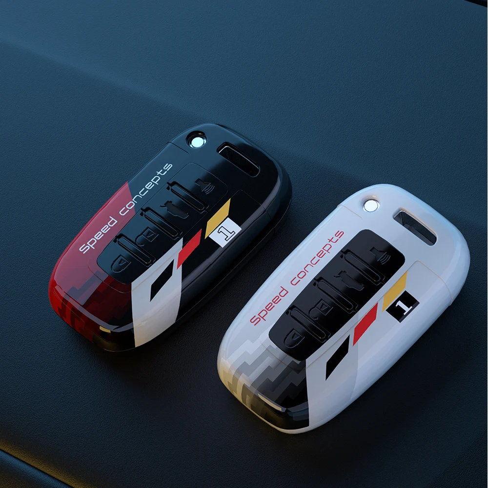 Graffiti-Autoschlüsseletui für Hyundai IX35 Elantra Sonata 8 9 für Kia Sportage K5 K2 Sorento Optima Forte 2015 2016 2013 2014 2012 2