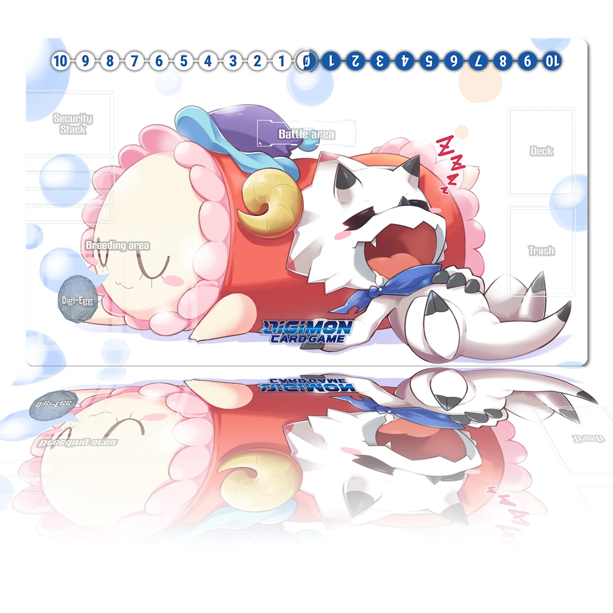 Digimon Playmat Gammamon DTCG CCG Board Game Trading Card Game Mat Anime Mouse Pad Custom Desk Mat Gaming Accessories Zone & Bag