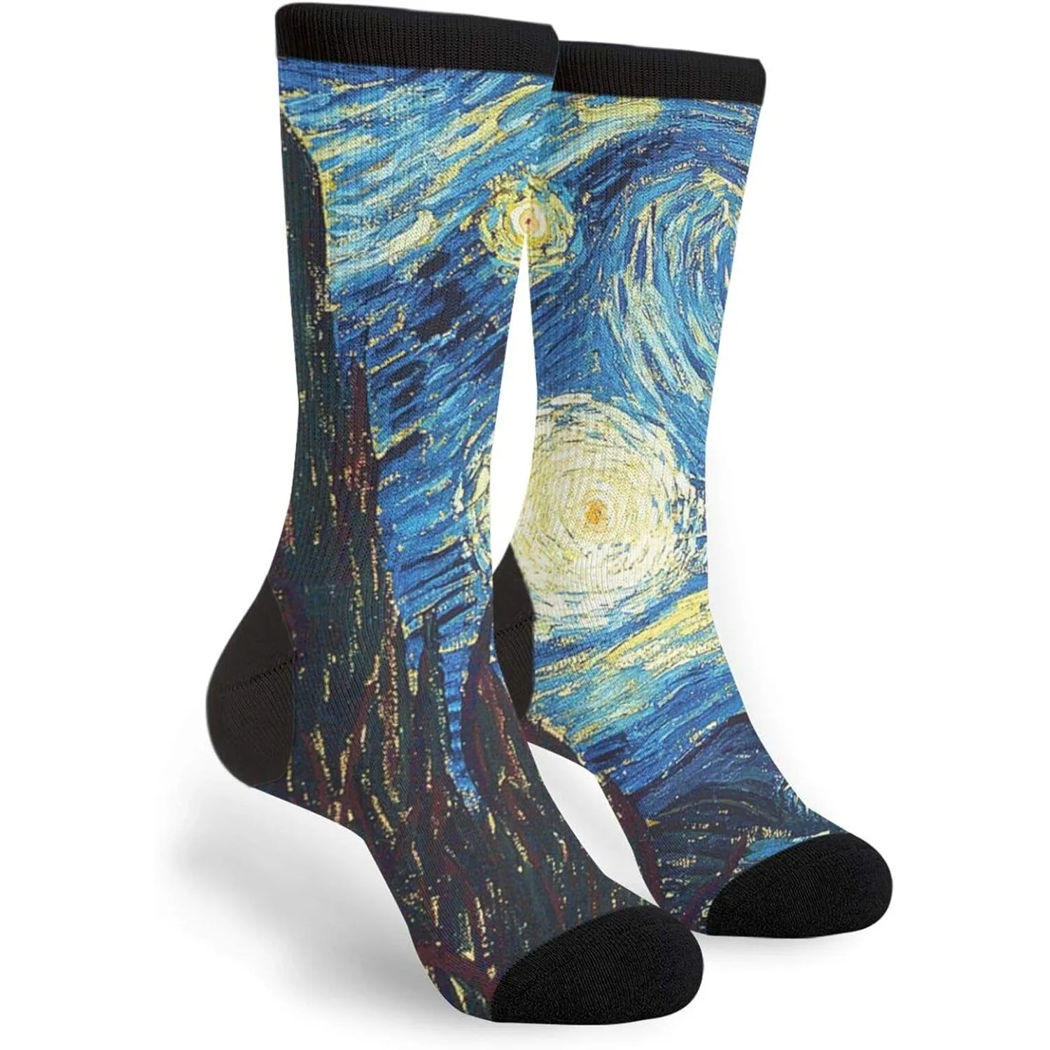 

Звездная ночь Винсент Ван Гог мужские и женские повседневные носки забавные забавные новинки носки-трубы для экипажа