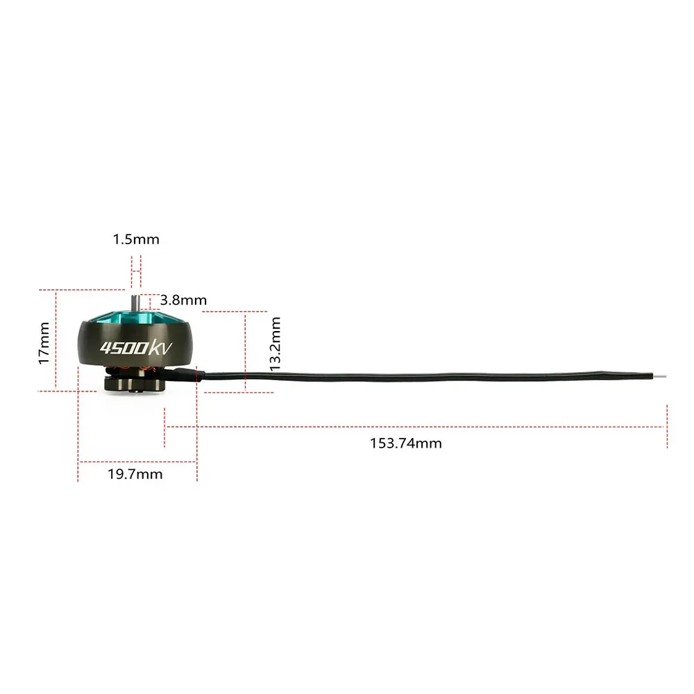 Sub250 1404 4500KV Brushless Motor for 2.5 inches Tiny Whoops and 3 inches Freestyle FPV Drone Replacement Accessories