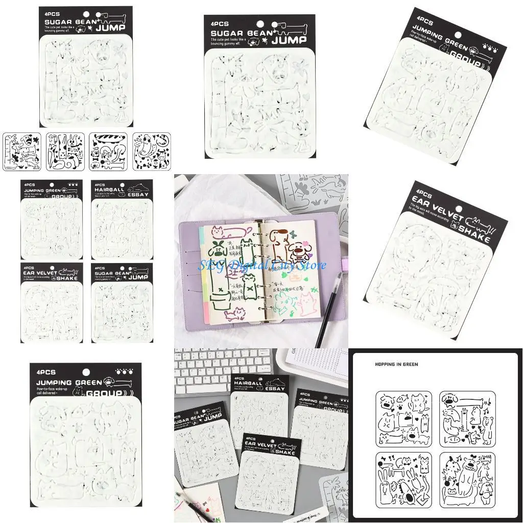 U75B Artystyczne świąteczne narzędzie do wielokrotnego użytku dla dzieci Malowanie dla dzieci