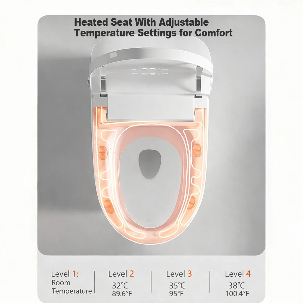 Automatic Ceramic Floor Mounted Intelligent Water Closet Bathroom Self Cleaning Bidet Auto Washing Intelligent Smart Toilet