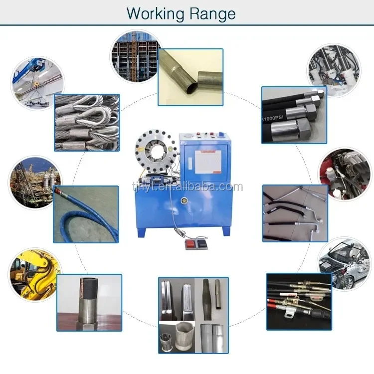 Operate conveniently oil pipe hydraulic press to make hoses
