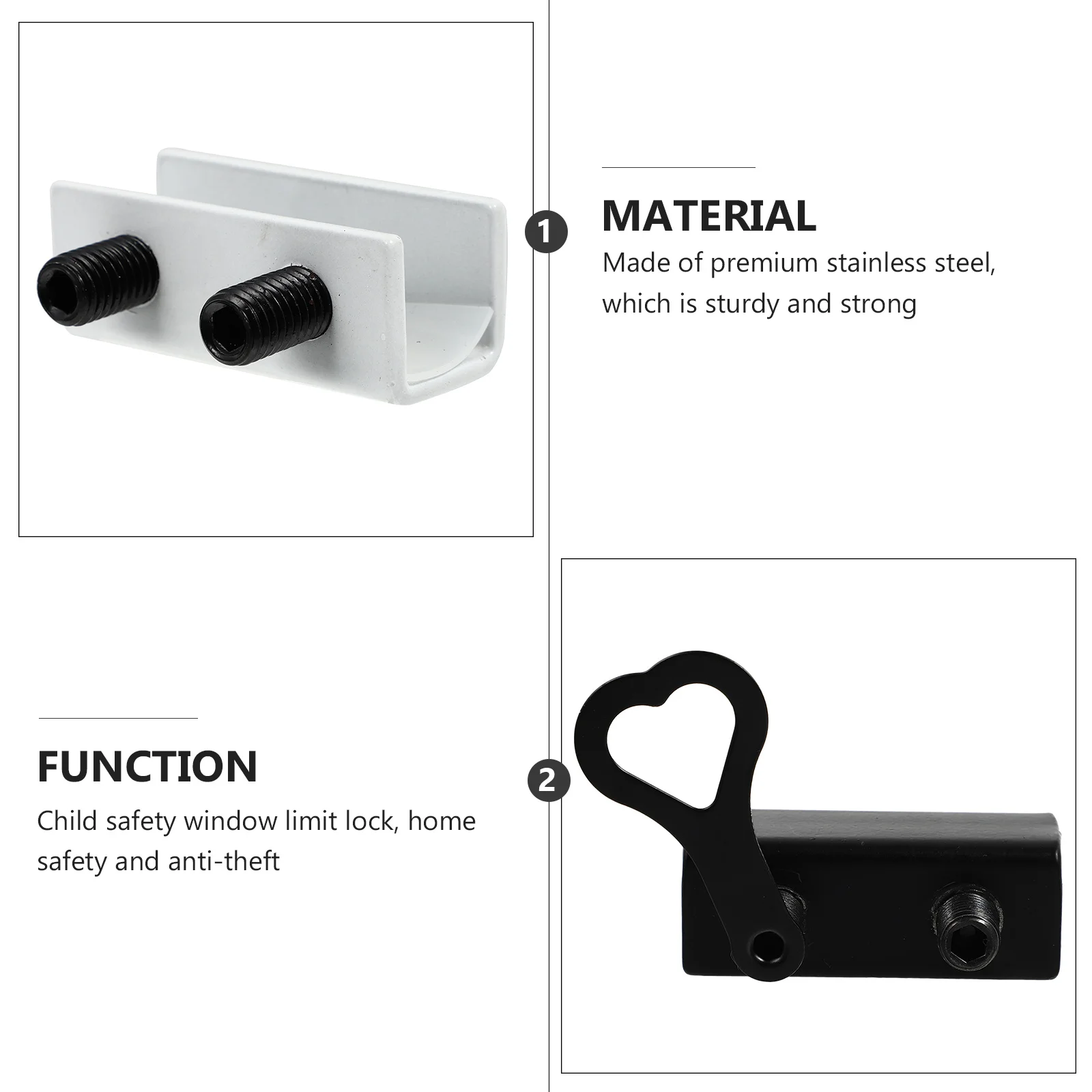 

4pcs Stainless Childproof Safety Home Use For Home Office Security Household Locks School Childproof Locks Use