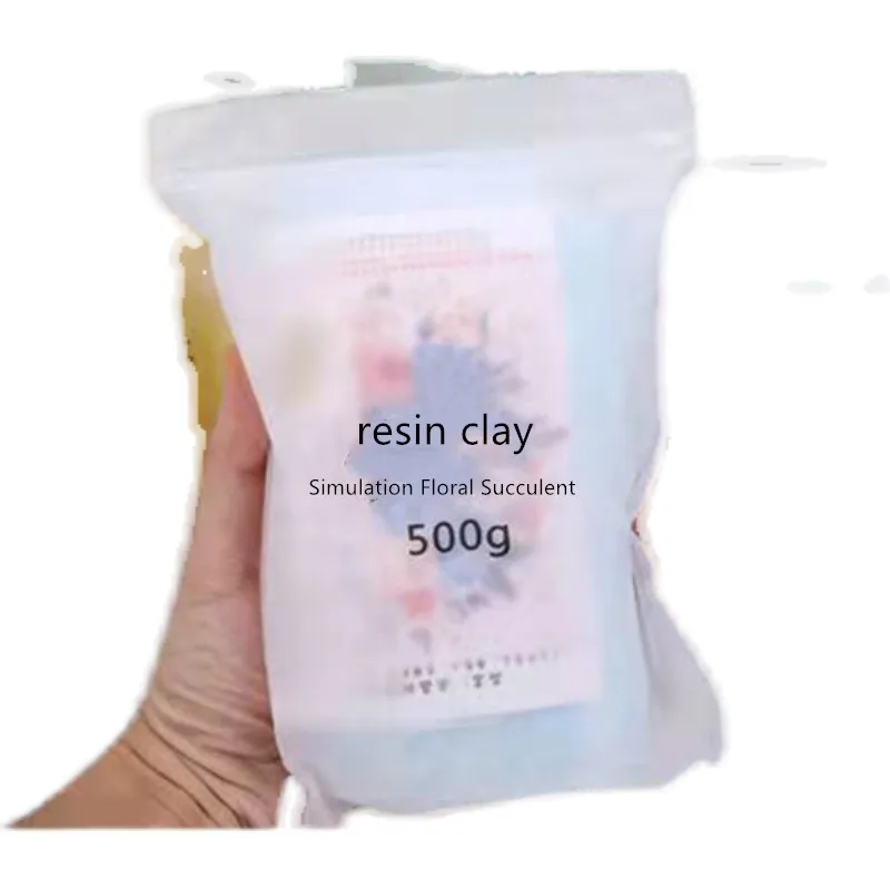 500g Crystal Transparent Resin Clay Diy Handmade Simulation Puppet Flower Art Succulent Plant-free Baking Material Handmade