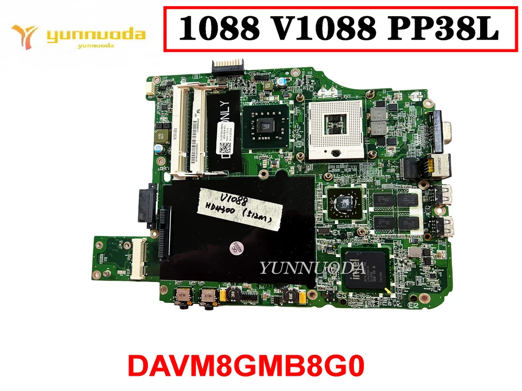 

Original For DELL Vostro 1088 V1088 PP38L Laptop Motherboard DAVM8GMB8G0 Tested Good Free Shipping