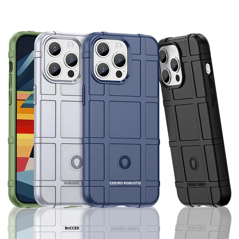 Capa à prova de choque de grau militar para iPhone 15 Capa resistente de TPU compatível com iPhone 11/12/13/14 pro Max Protetor de telefone