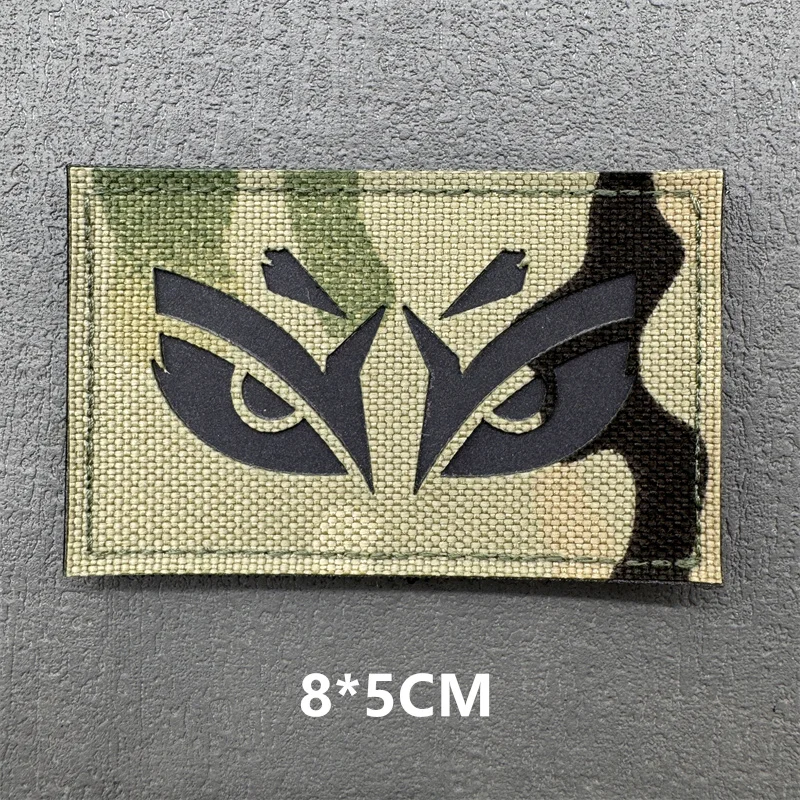 Multicam IR-Patches, Laserschneiden, Moral, taktische Patches auf Rucksack, Weste, Kleidung, Outdoor-Abzeichen, reflektierende Abzeichen mit Klettverschluss