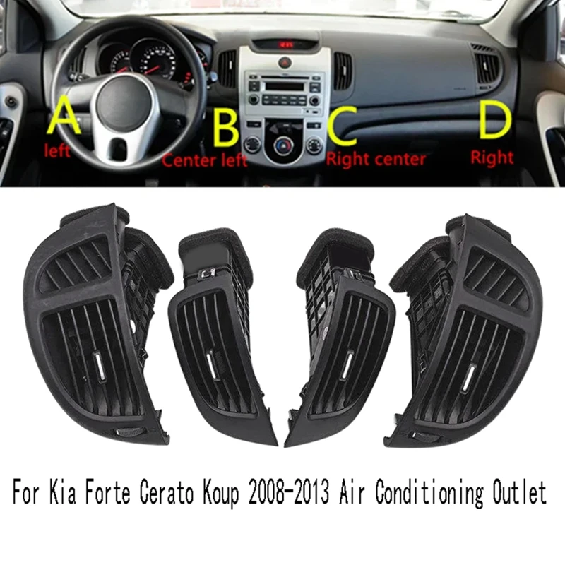 

1Set For Kia Forte Cerato Koup 2008-2013 Air Conditioning Outlet Front Dash Air Outlet Center Vents Plate Panel