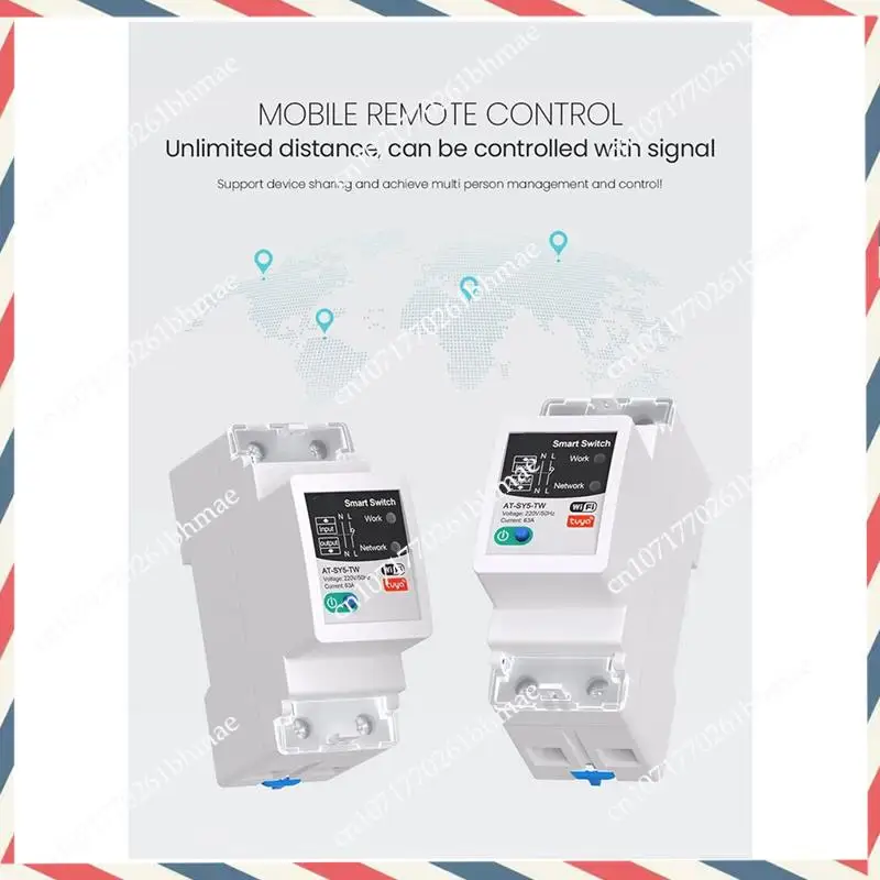 -A21Z Tuya Smart Circuit Breaker 2P 63A Remote Control Of Home Appliances For Smart Life APP CNMIBO