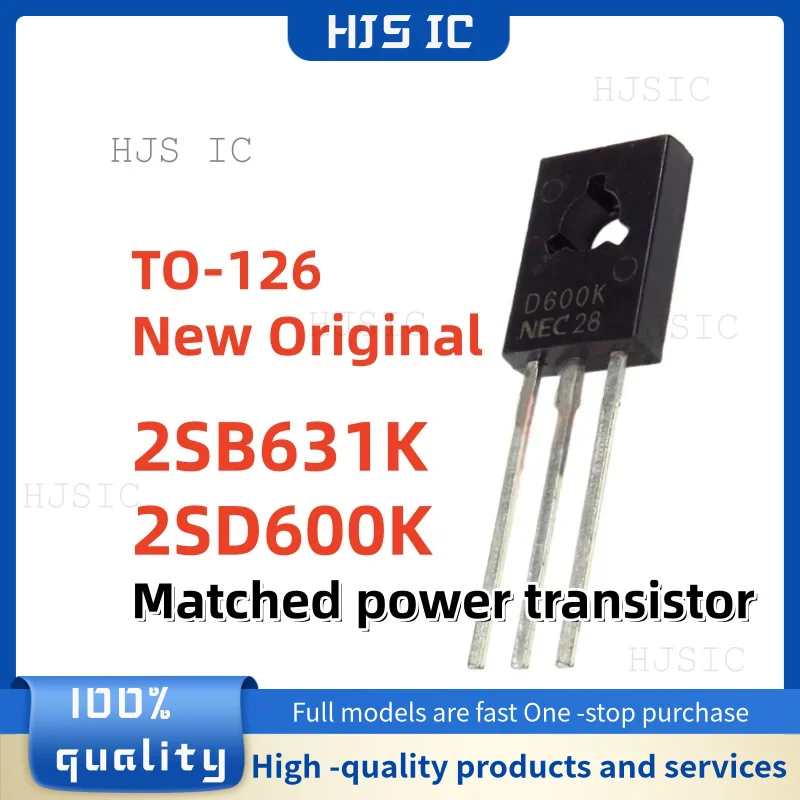 5pairs/10PCS Brand New Original 2SB631K 2SD600K B631K D600K TO-126 Matched power transistor Best Quality In Stock