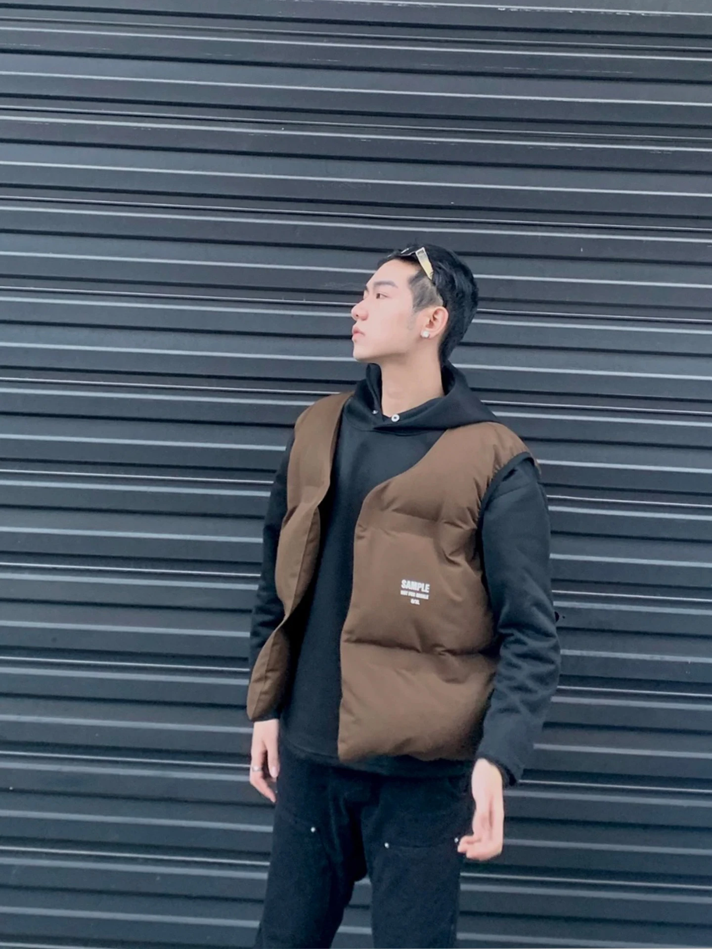 

Kanye West осень-зима Thiened хлопковый жилет двусторонняя одежда однотонный американский Sle Street Faion верхняя одежда Jaet