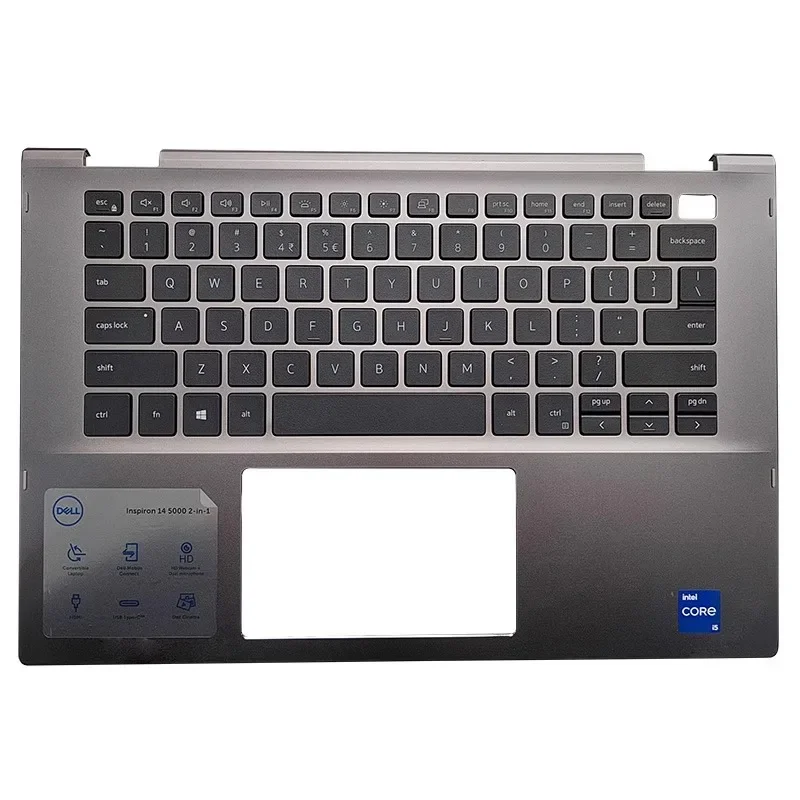 Nuevo para DELL Inspiron 14 5000 5400 5406 2 en 1 portátil teclado EE. UU./latino con retroiluminación cubierta superior con reposamanos cubierta superior gris 0X46H3