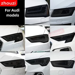 Smoked Black TPU Sticker Car Headlight Protective Film For Audi A3 8V S3 A4 B8 B9 A5 A6 S6 C8 A7 A8 D4 TT TTS Q3 Q5 Q7 Q8 RSQ8