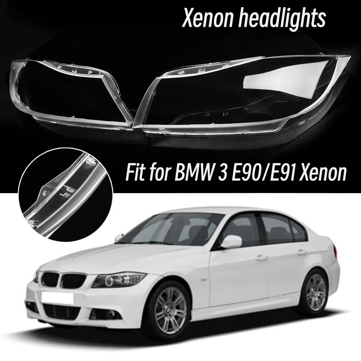 Auto Xenon Scheinwerfer Schatten Abdeckung Scheinwerfer Abdeckung Für Bmw 3er E90 E91 2006-2012 Facelift Scheinwerfer Klare Linse Shell