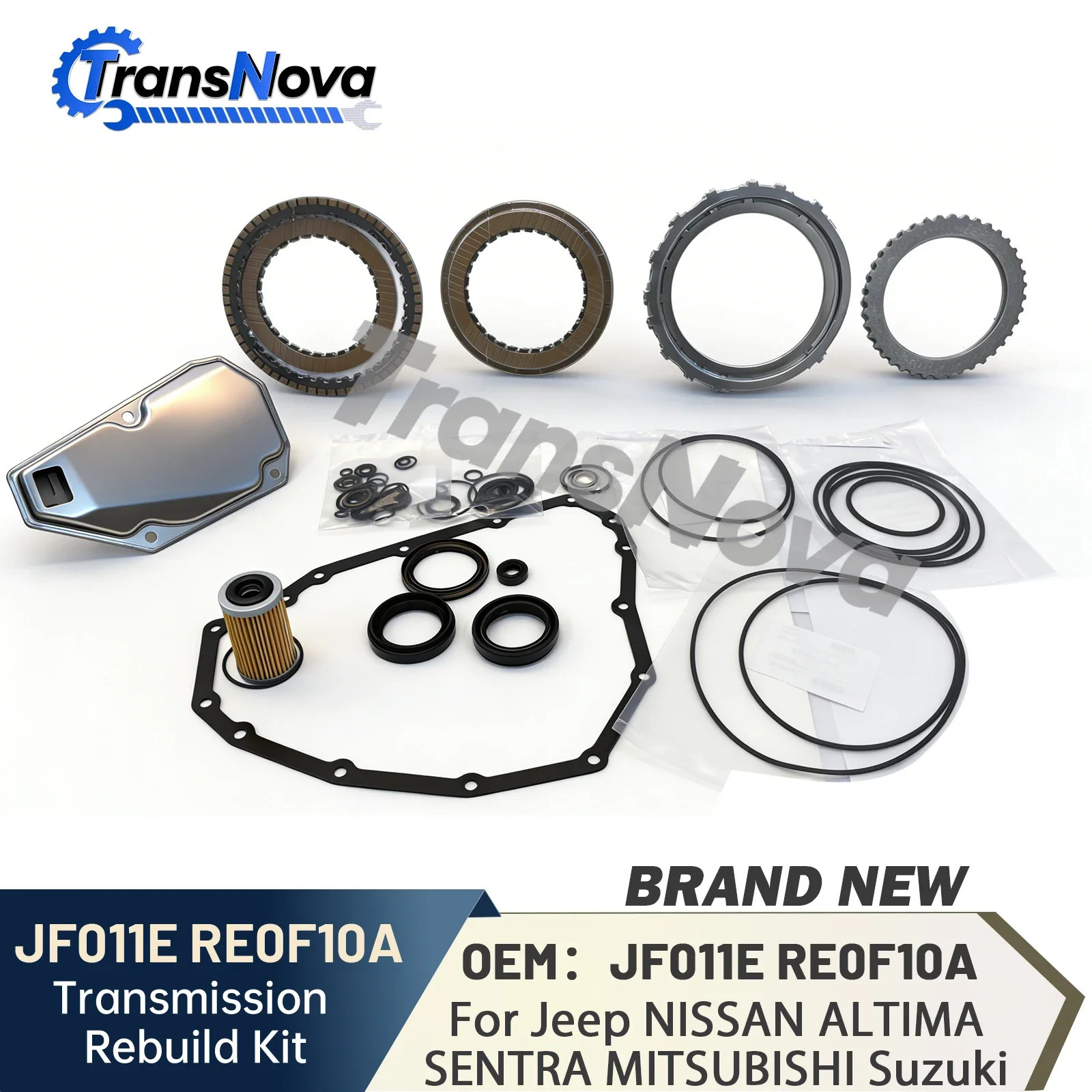 

Комплект для капитального ремонта автоматической трансмиссии TransNova JF015E RE0F11A CVT с масляным фильтром для Nissan SUNNY Sentra
