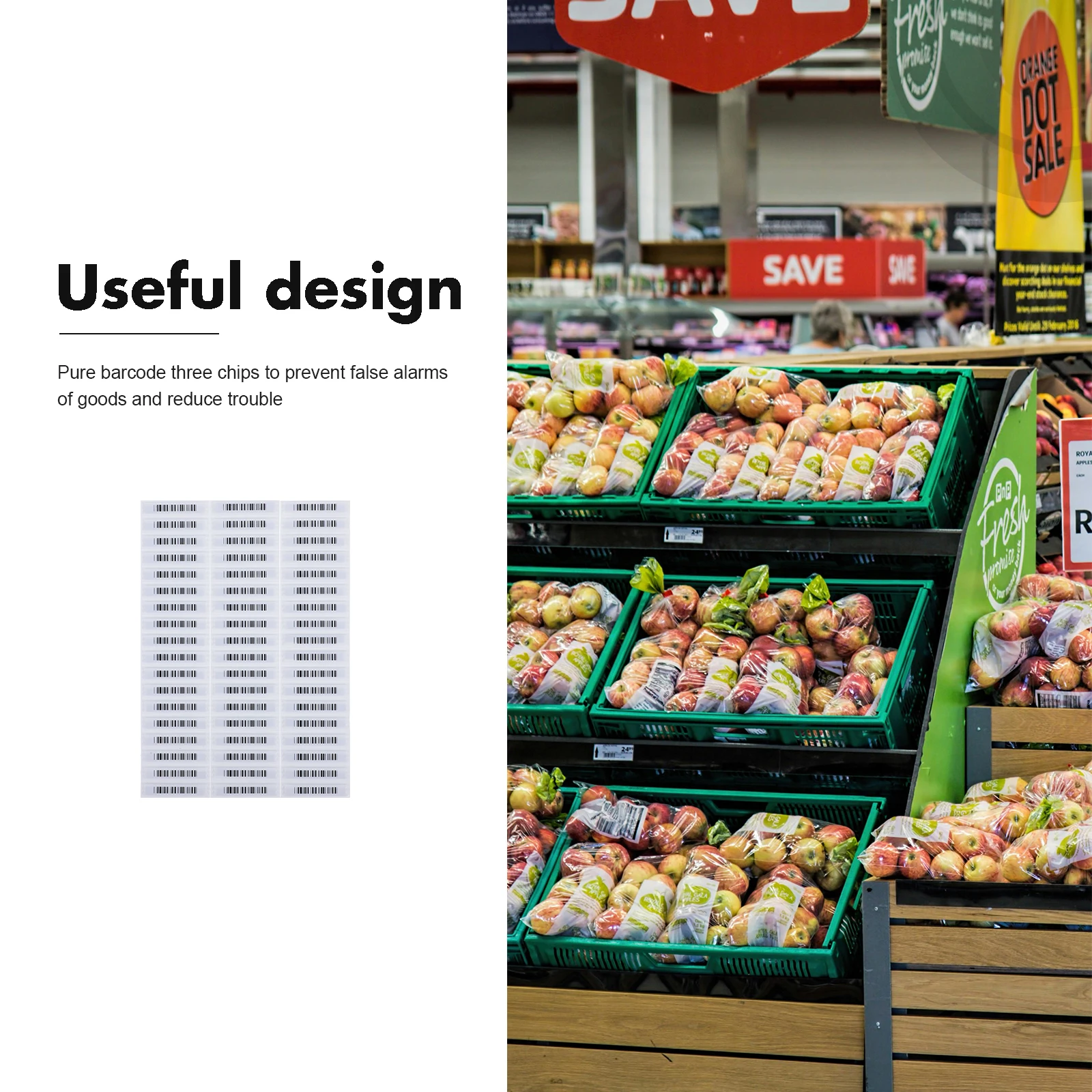 Étiquettes antivol acoustomagnétiques, 108 pièces, cosmétiques de supermarché, pratiques, faciles à utiliser, Protection des marchandises