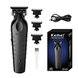 KM-2299 tagliacapelli Kemei Professional Electric USB ricaricabile Barber Trimmer Cordless Trimmer Type-c Zero Gapped Cutting