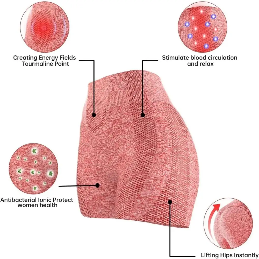 Ion Shaping Shorts Comfort Breathable Fabric Tourmaline Slimming Short Tummy Control Butt Lifting Short Fiber Restoration Shaper