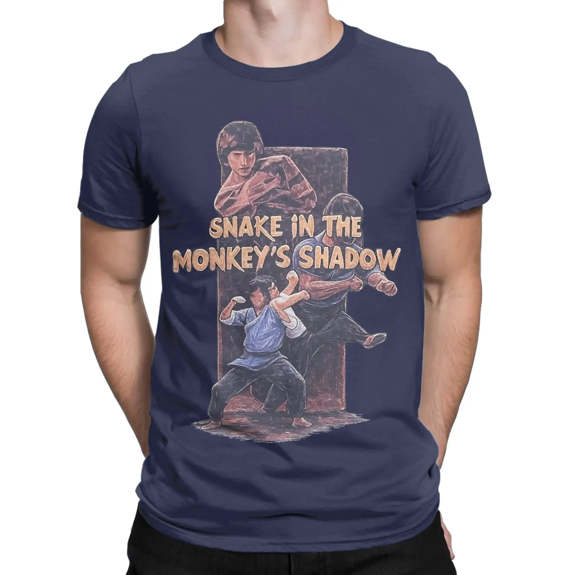 T-Shirt Snake in the Monkeys Shadow Drunken Master  Cotton Tee Shirt Short Sleeve  T Shirts Round Collar Clothes 4XL 5XL 6XL