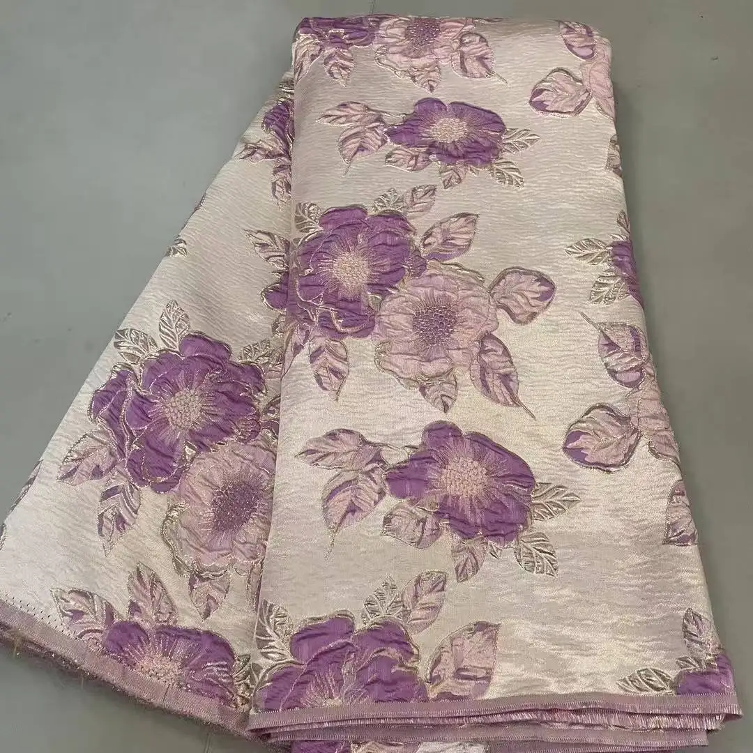 

Жаккардовая ткань и кружево, африканская позолоченная кружевная ткань Brocad, вечерние платья для женщин, шитье, высокое качество, 2025,5 ярдов