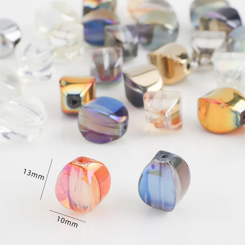 20 Pcs 10x13mm Irregular Shape Czech Crystal Glass Loose Beads For Handmade Bracelet Necklace Accessories Fashion Jewelry Makin