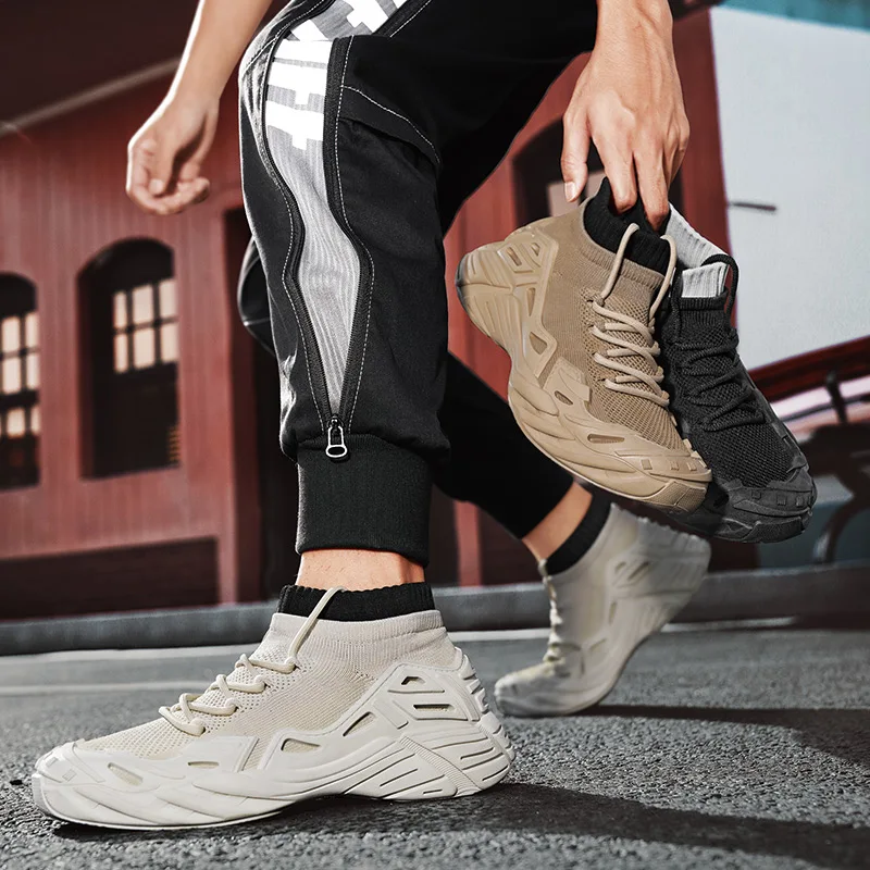 

Новая летняя модель, дышащая трикотажная обувь, модная повседневная обувь, модная и универсальная, нескользящая и износостойкая.