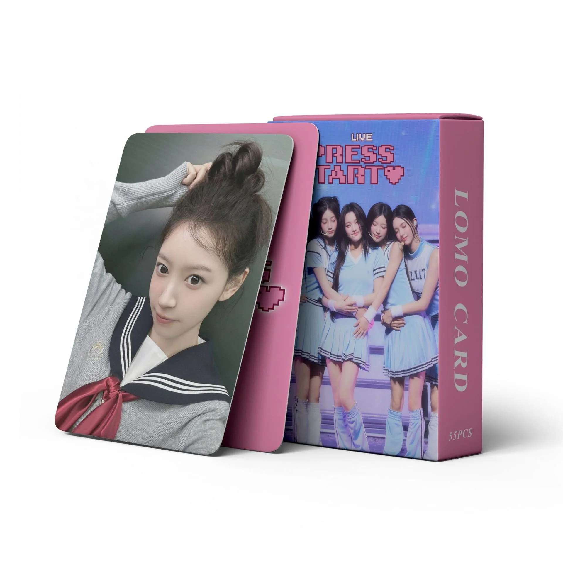 55Pcs Single ALbum PRESS START  Lomo Cards Photocards HD Fans Collection Cards Decorative Stickers Present Gifts