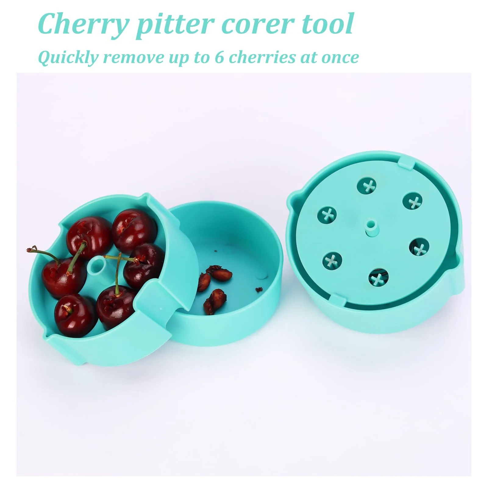 Olive and Cherry Pitters Corer Remove 6 Stones One Time Multi-Function Tool Suitable for Fruit Salad