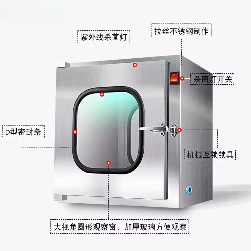 Stainless Steel Transfer Window Double Door Mechanical Interlock Dental Hospital Delivery Box  Disinfection Transfer Port