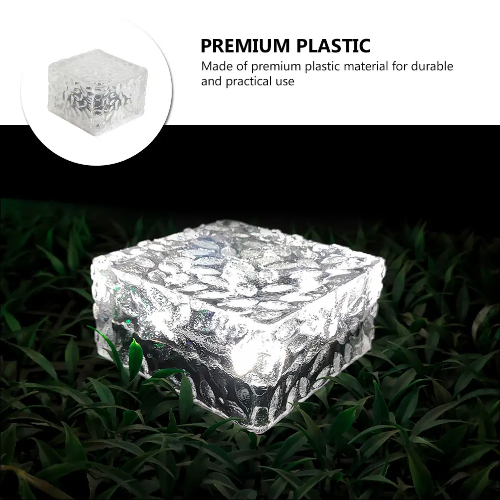 

1pc Solar Powered Floor Light LED Waterproof Outdoor Garden Patio Pool Pathway Lights Decorative Brick Lamp Solar Tile Lamp