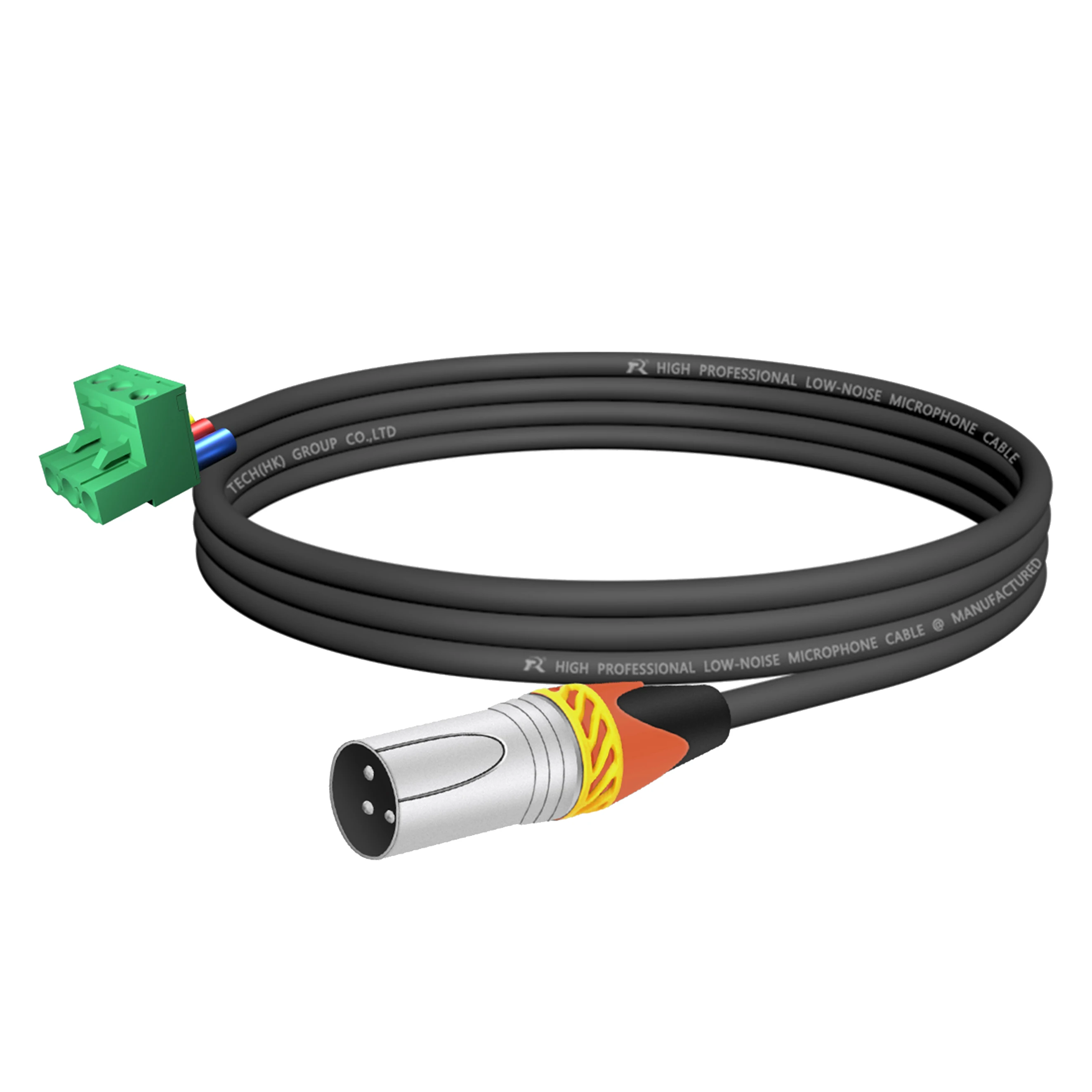 5,08mm Phoenix-Schraubklemme zu geradem XLR M/F Kabel, 3-poliger PCB-Montage Phoenix-Stecker zu XLR Audiokabel, Lautsprecher-, Bühnen-Soundverkabelung – Detail 6