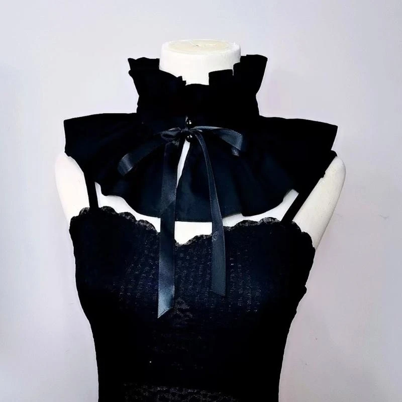 คอปกวิคตอเรียนอร์ตเตอร์สาวหวานสวมเสื้อคลุมปกผ้าคลุมไหล่ผ้าคลุมไหล่สำหรับหญิงคอสเพลย์ยุคกลาง