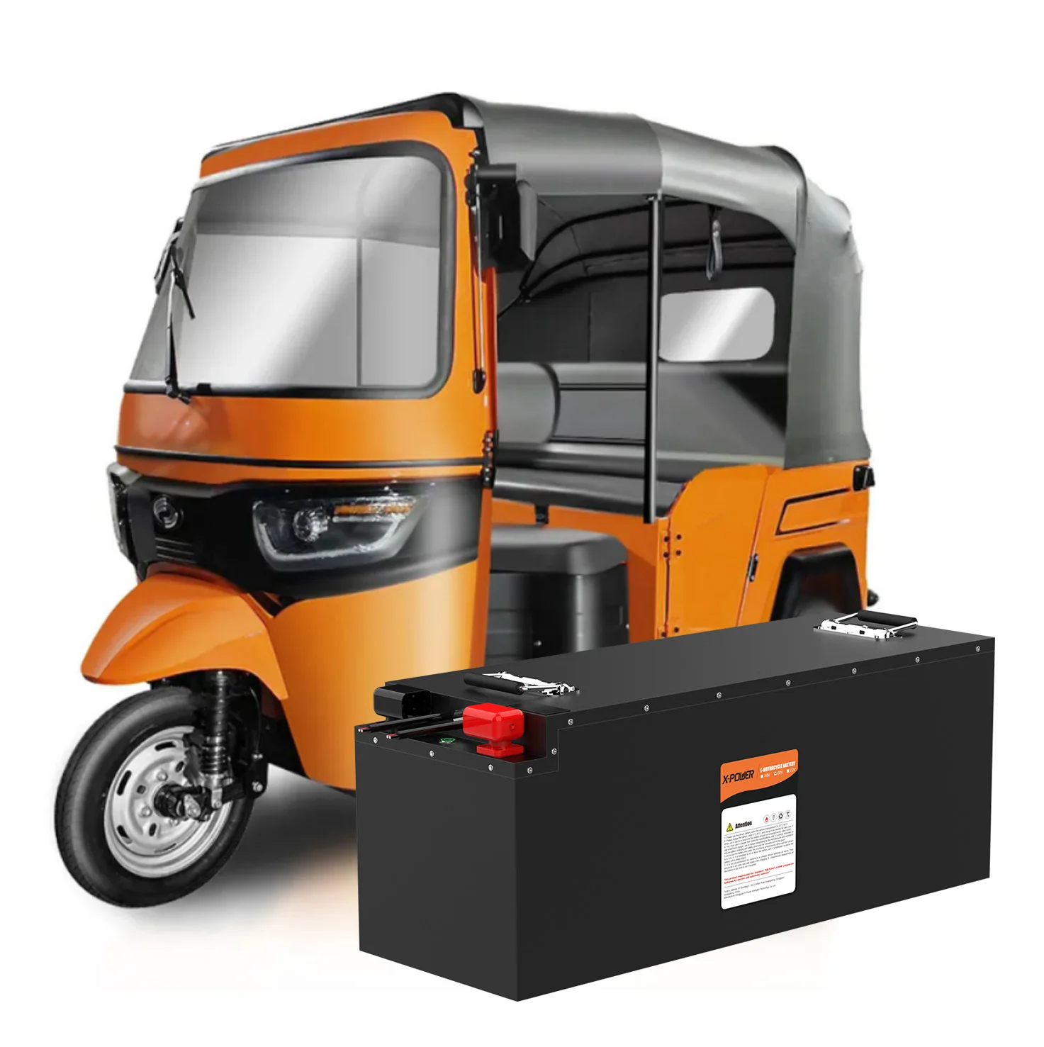 

Customizable 76.8V 125Ah Lithium Ion Battery Pack Electric Tricycle LiFePO4 BMS 4000+ Cycles Tuktuk 85.1V Max 150A Discharge