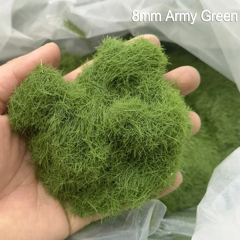 100G 5mm/8mm Static Grass Model Matte nylon artificial lawn for Making landscape Alpine meadow grass tufts model train layout