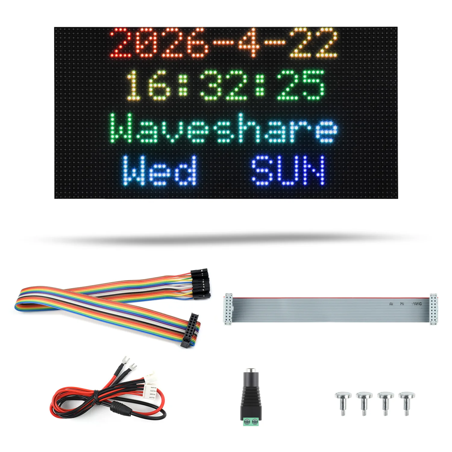 Waveshare RGB Full-color LED Matrix Panel, 4mm Pitch, 80×40 Pixels, Adjustable Brightness view 6