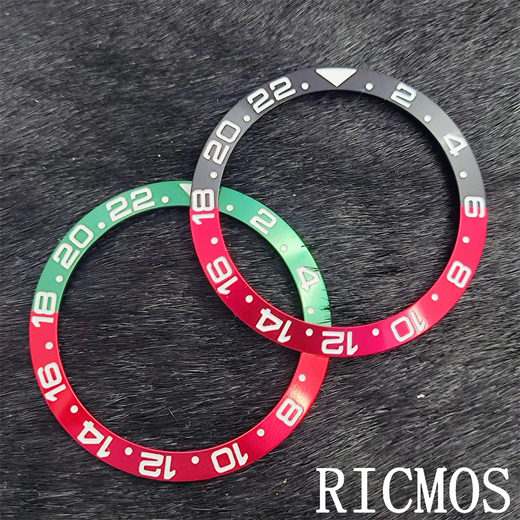 

Зеленый/черный водонепроницаемый роскошный сменный керамический безель-вставка для часов 38 мм, подходит для корпуса часов 40 мм, запчасти и аксессуары