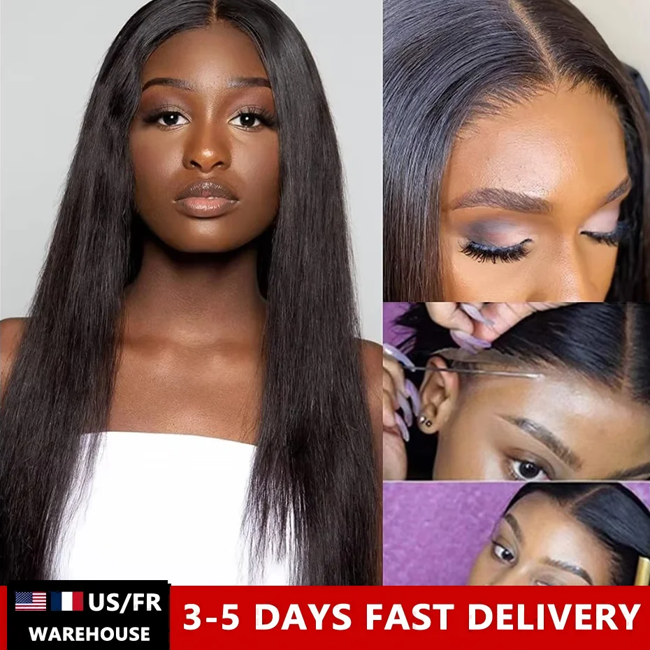 

Pre Cut No Glue Bone Straight Smooth Glueless Wigs Human Hair For Women Brazilian Glueless Wig Human Hair Ready To Wear And Go