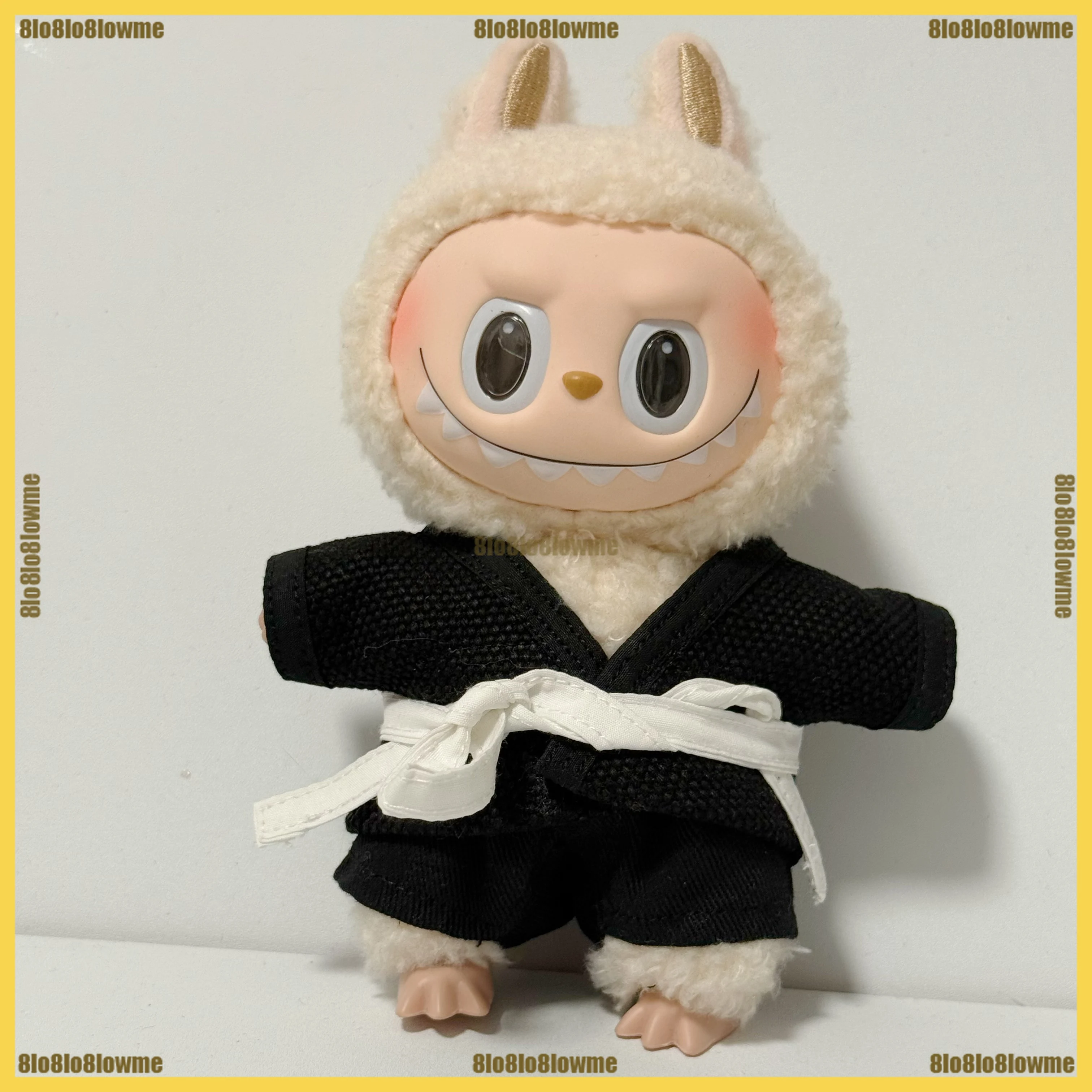 Labubu 3.0 roupas quentes brasileiras jiu-jitsu gi conjunto karate terno mini boneca de pelúcia judogi roupas moda boneca acessórios presentes