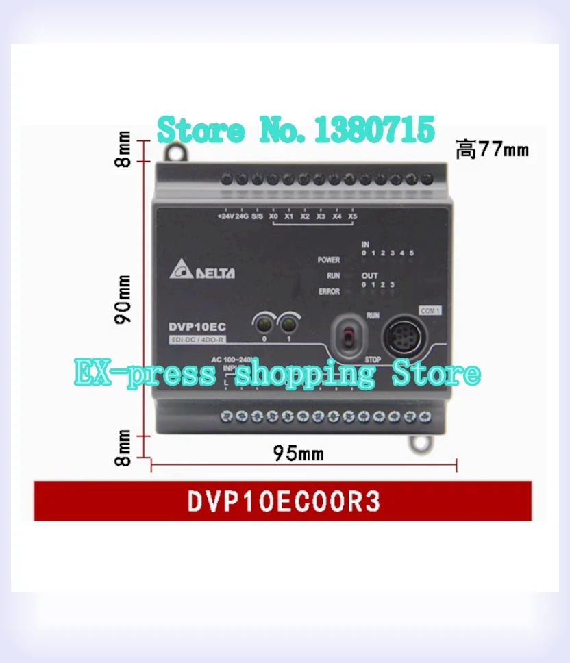 

New DVP10EC00R3 PLC EC3 Series 100-240VAC 6DI 4DO Relay Output