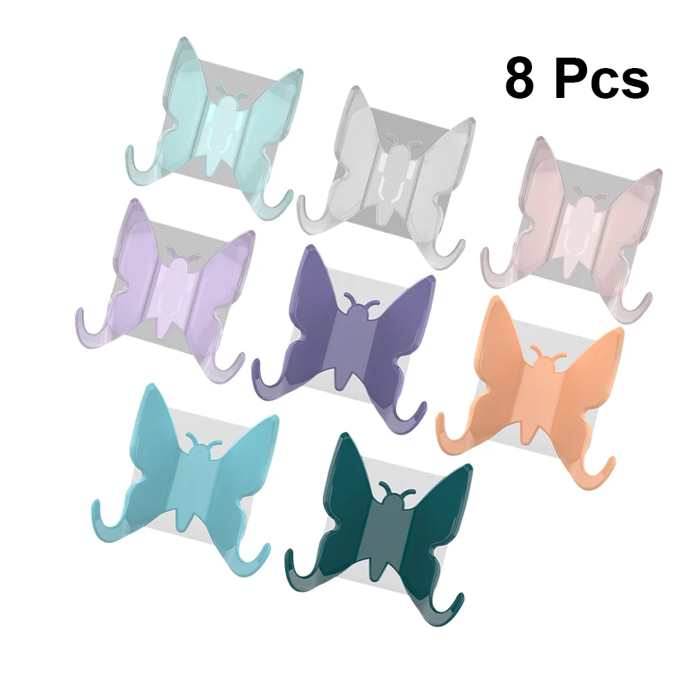 4 Pcs Wall Hanger Towel Hooks Multifunction Shaped Bathroom Shower Decorative Clothes Rack